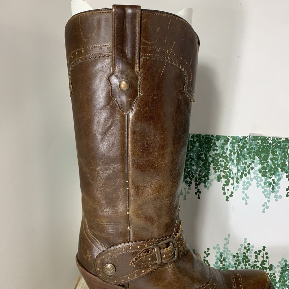 Leather Corral Western Boots Cowboy Cowgirl Size 7.5 Women - Picture 7 of 16